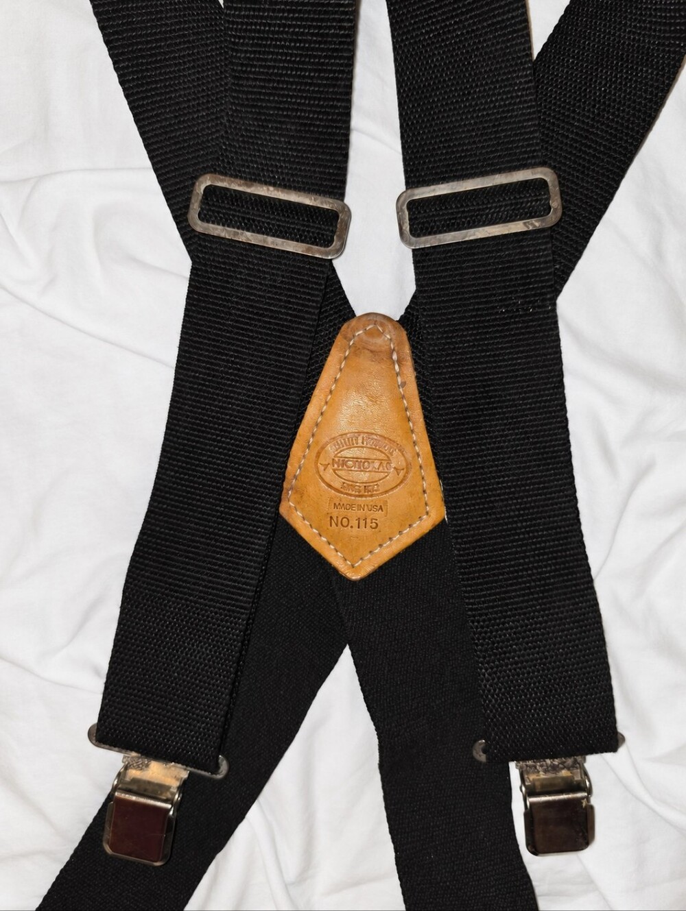 McGuire-Nicholas No. 115 Black Heavy Duty USA Work Suspenders
